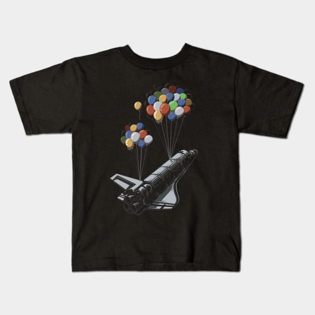 Rocket shuttle Kids T-Shirt by raxarts